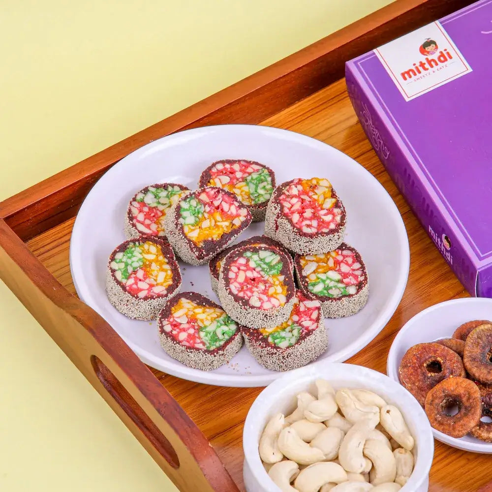 Anjir Kasturi Patara from Mithdi Sweets Surat, ideal for sugar free sweets India and healthy gifting guides.