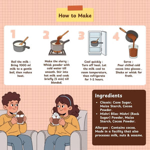 How to make Mithdi Cold Cocoa Mix step by step instructions – premium Indian mithai online brand from Surat offering best sweets for festivals and healthy sugar free sweets India