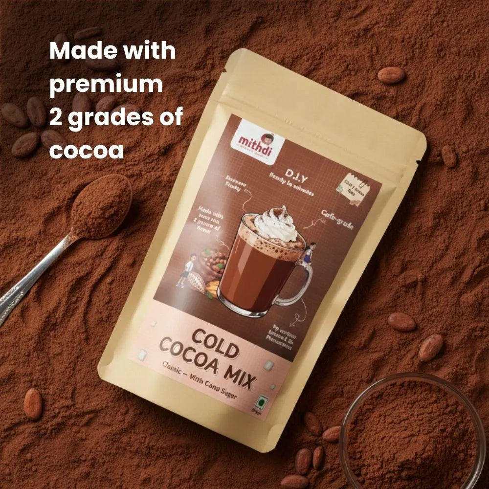 Mithdi Sweets Surat Cold Cocoa Mix made with premium 2 grade cocoa powder – best sweet shop in Surat offering Indian sweets online, bulk sweets order India and festival gift options