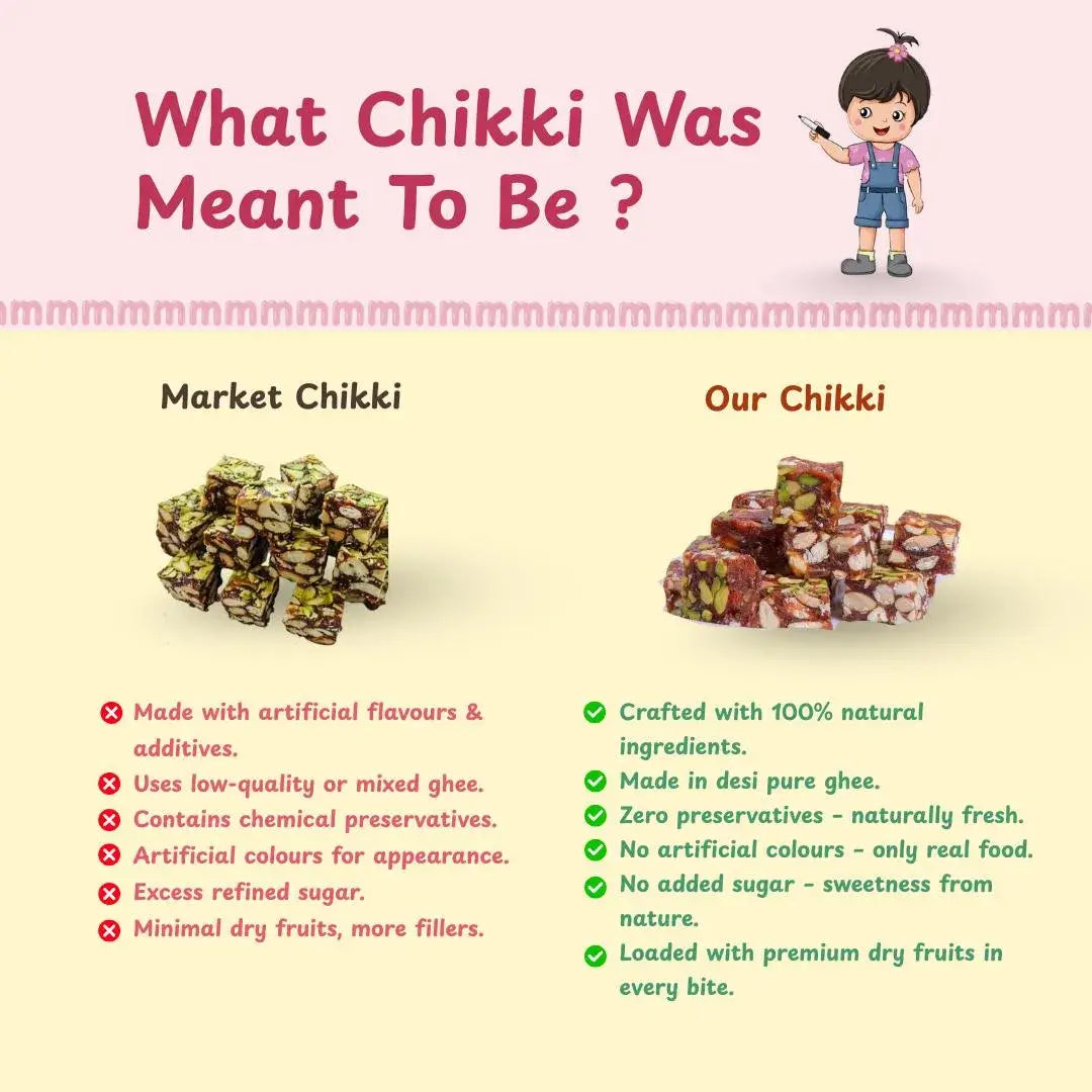 Traditional Khajur Chikki in Surat made with black dates, kaju, badam and pista